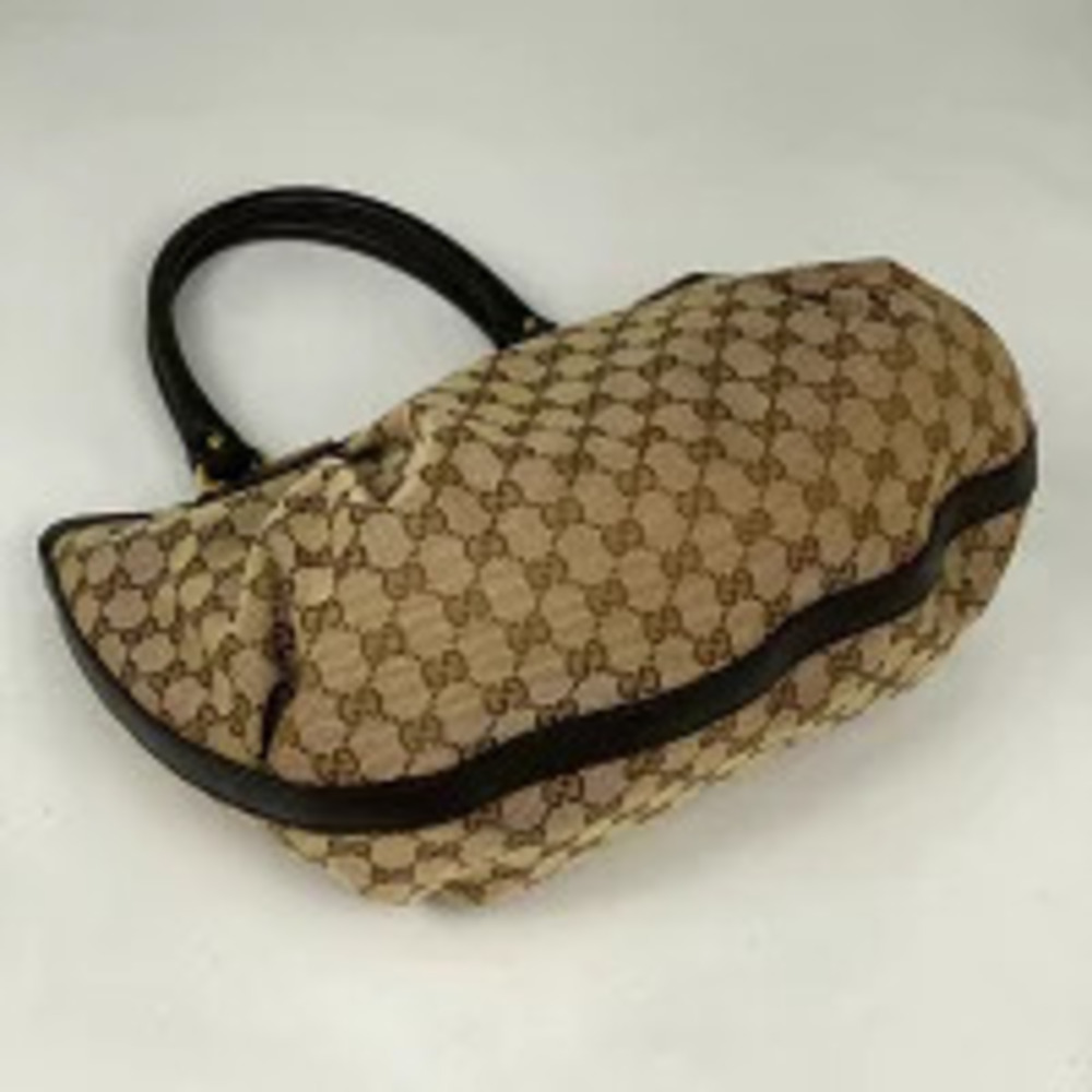 Gucci bag GG stud GG brown canvas beige tote Interlocking Brown Tan